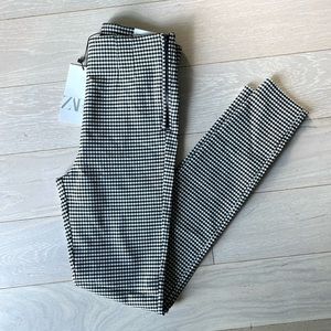 zara plaid leggings